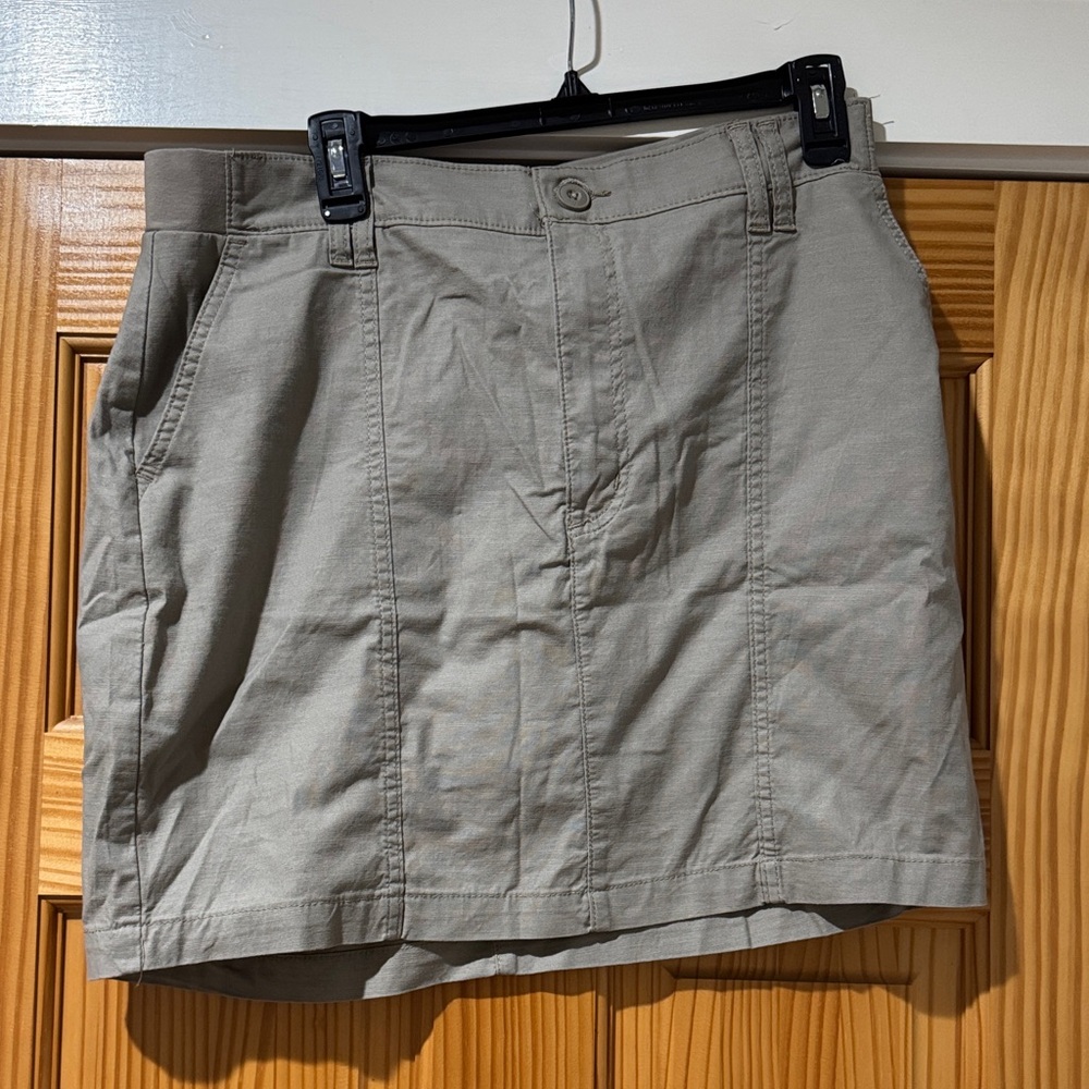 Casual Khaki Mini Skirt